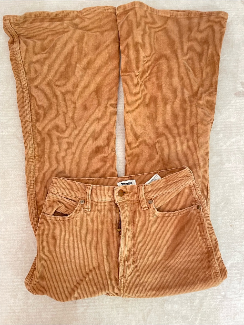 Wrangler Light Brown Corduroy Flare Jeans